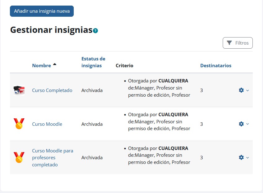 insignia en moodle
